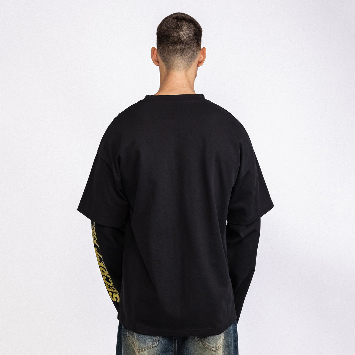 Archive Logo Double Layer Longsleeve Black