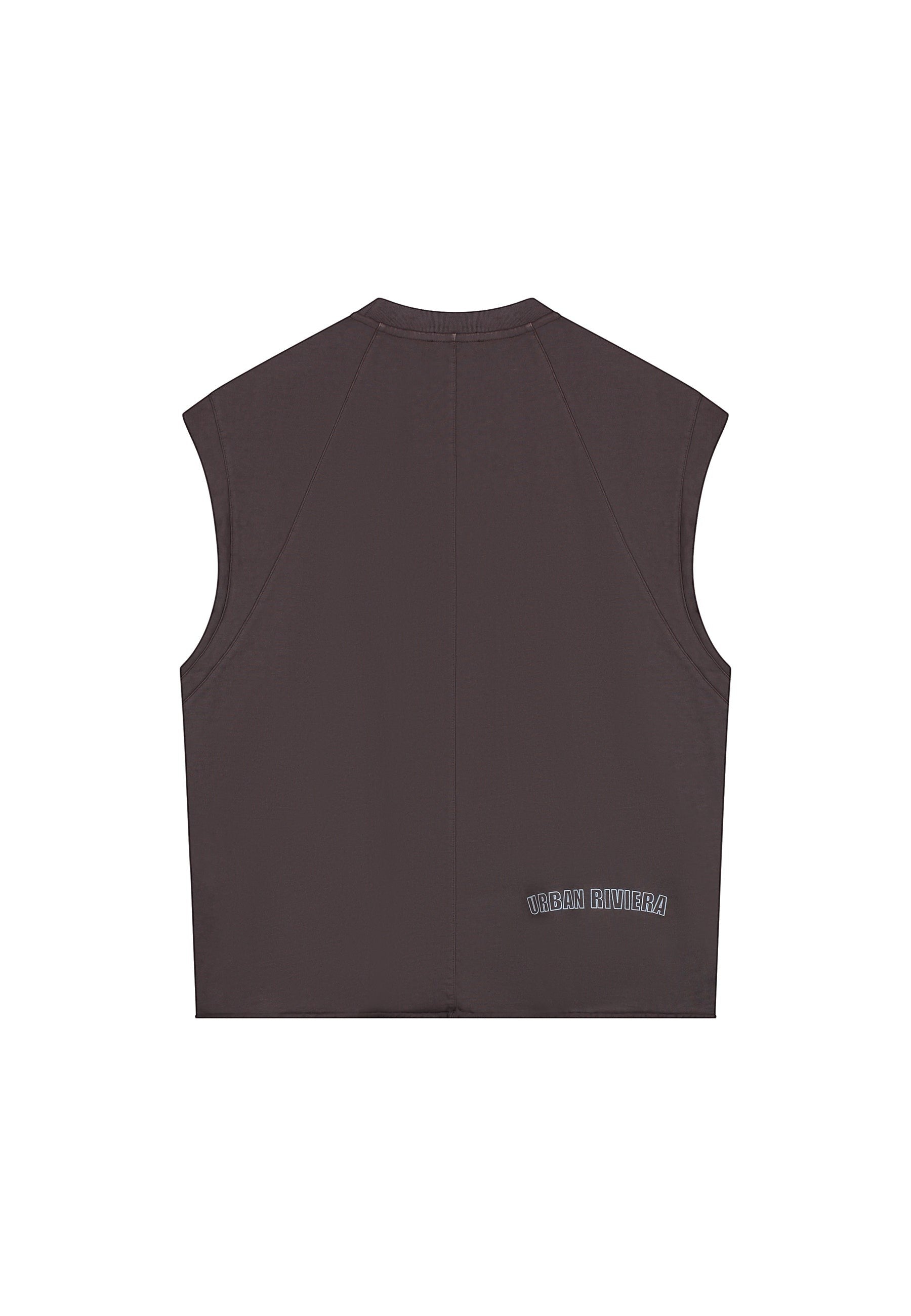 Couchella Sleeveless Tee Brown