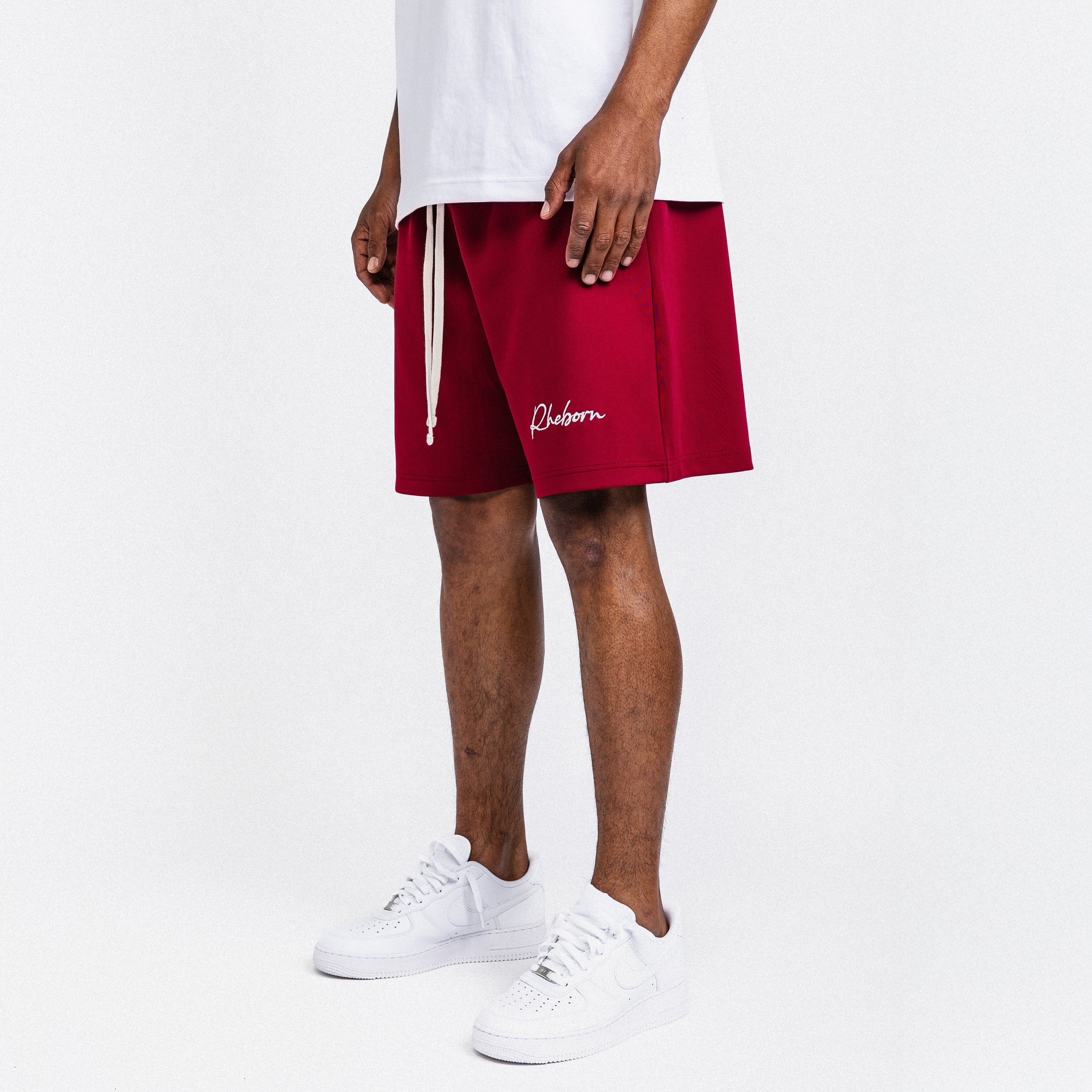 Handwritten Logo Short Burgundy
