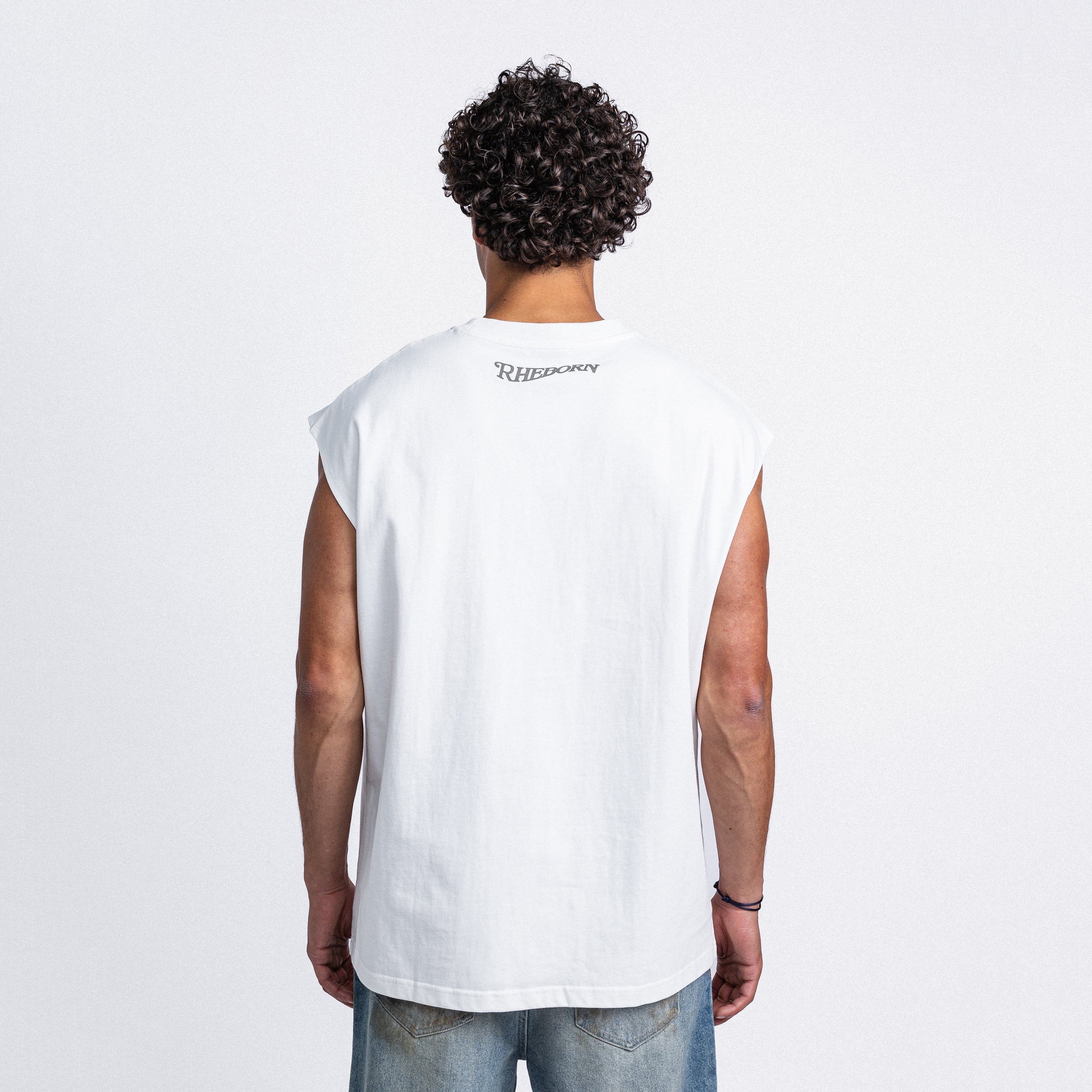 Love More Sleeveless Tee White