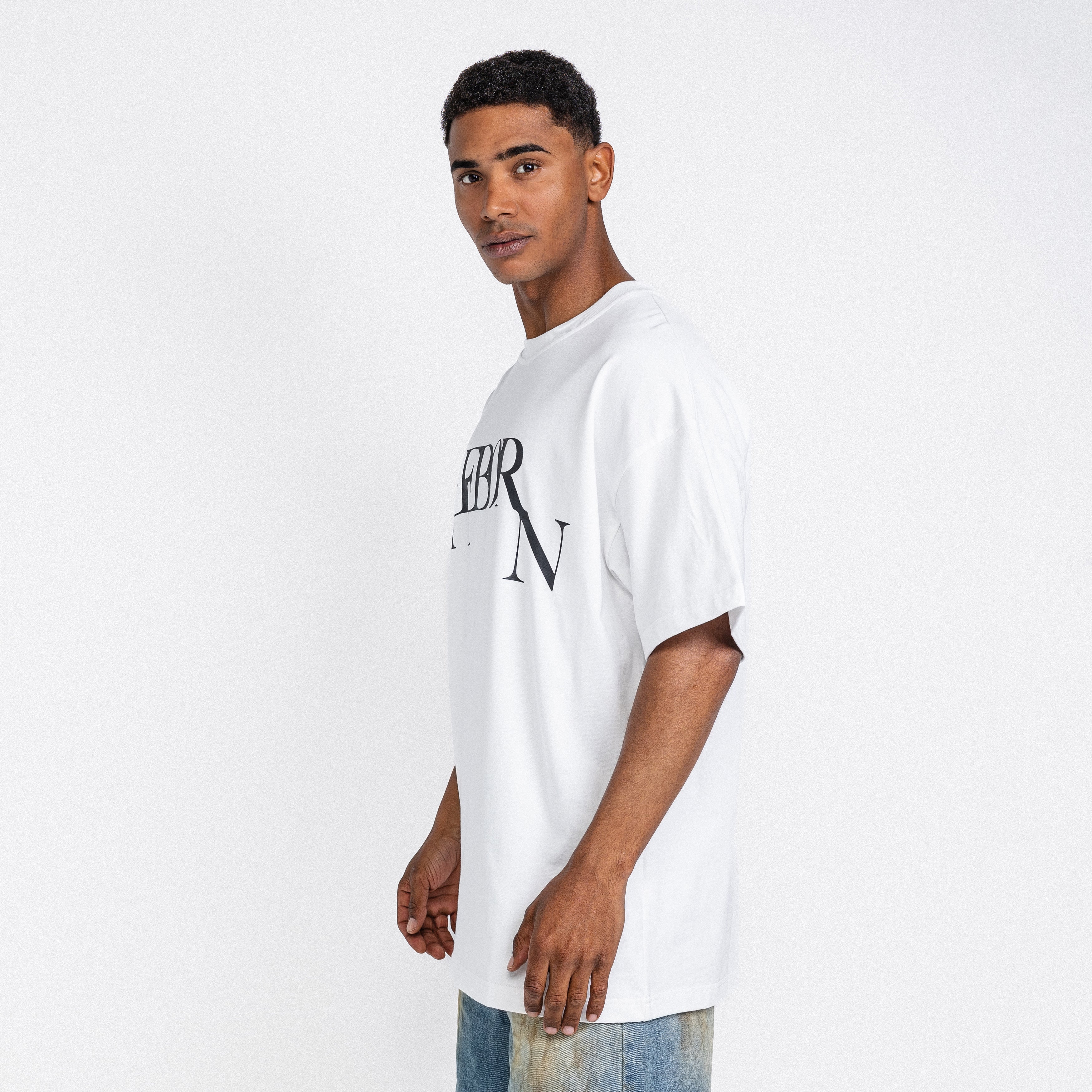 Falling Logo Tee White