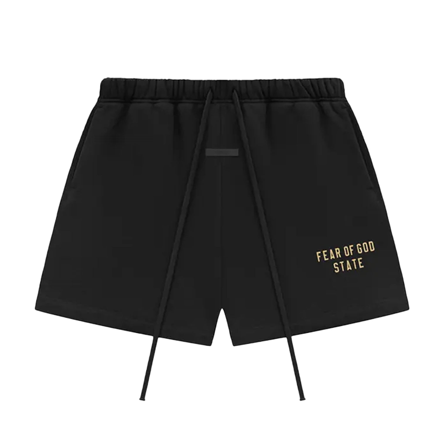 Fear of God Essentials Black Yellow Shorts