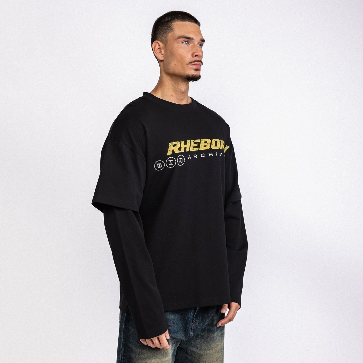 Archive Logo Double Layer Longsleeve Black