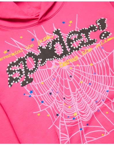 Sp5der P*nk  V2 Hoodie Pink