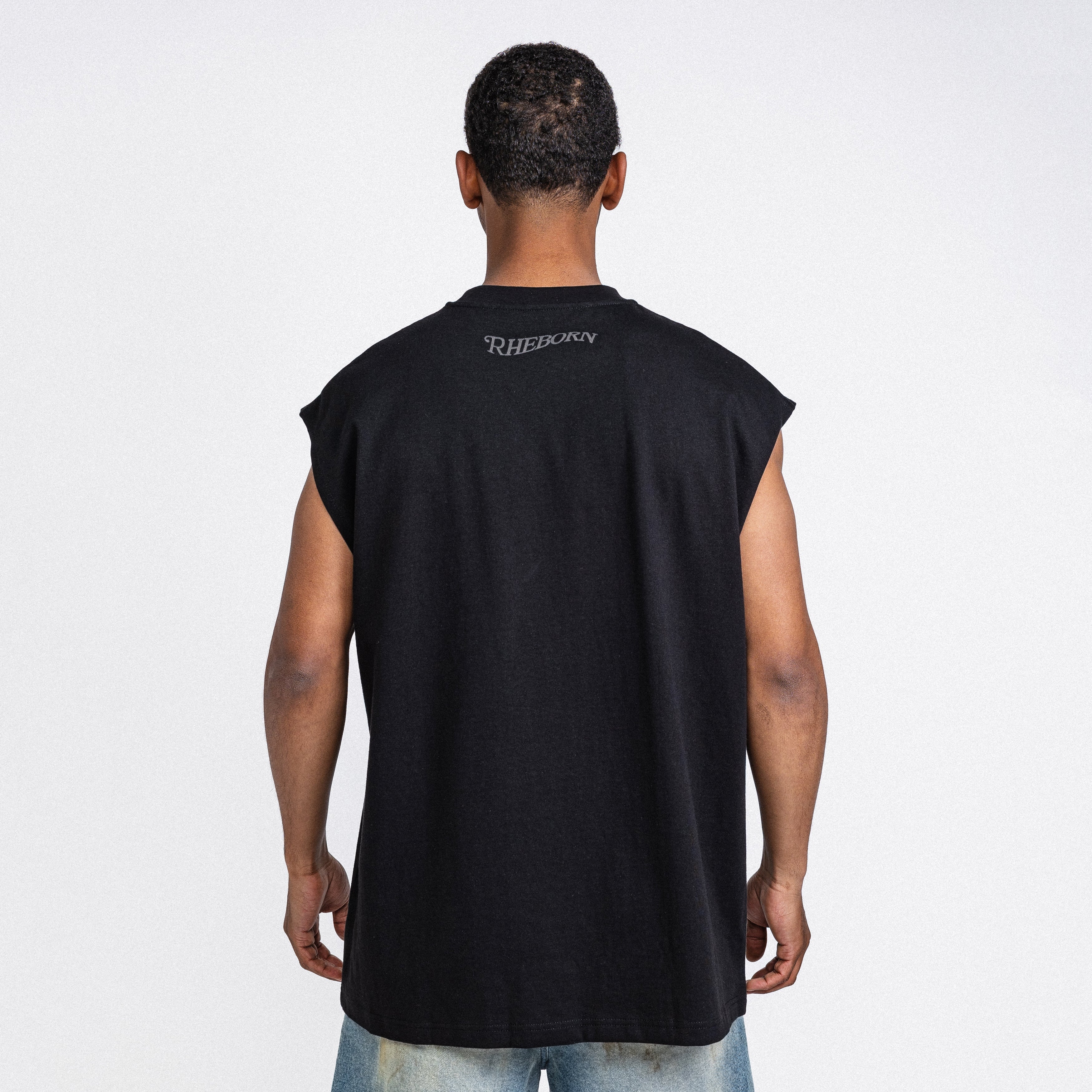 Love More Sleeveless Tee Black