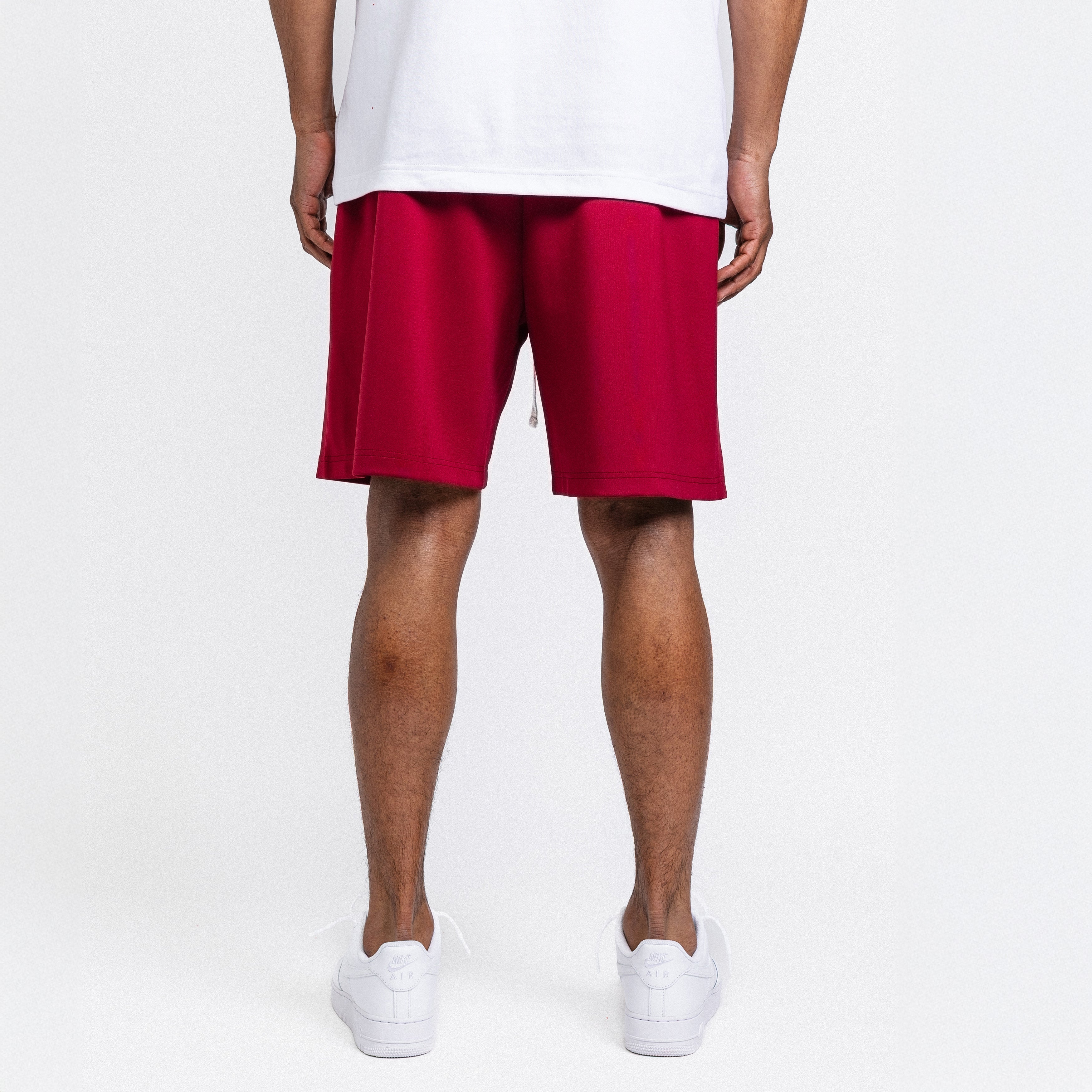 Handwritten Logo Short Burgundy