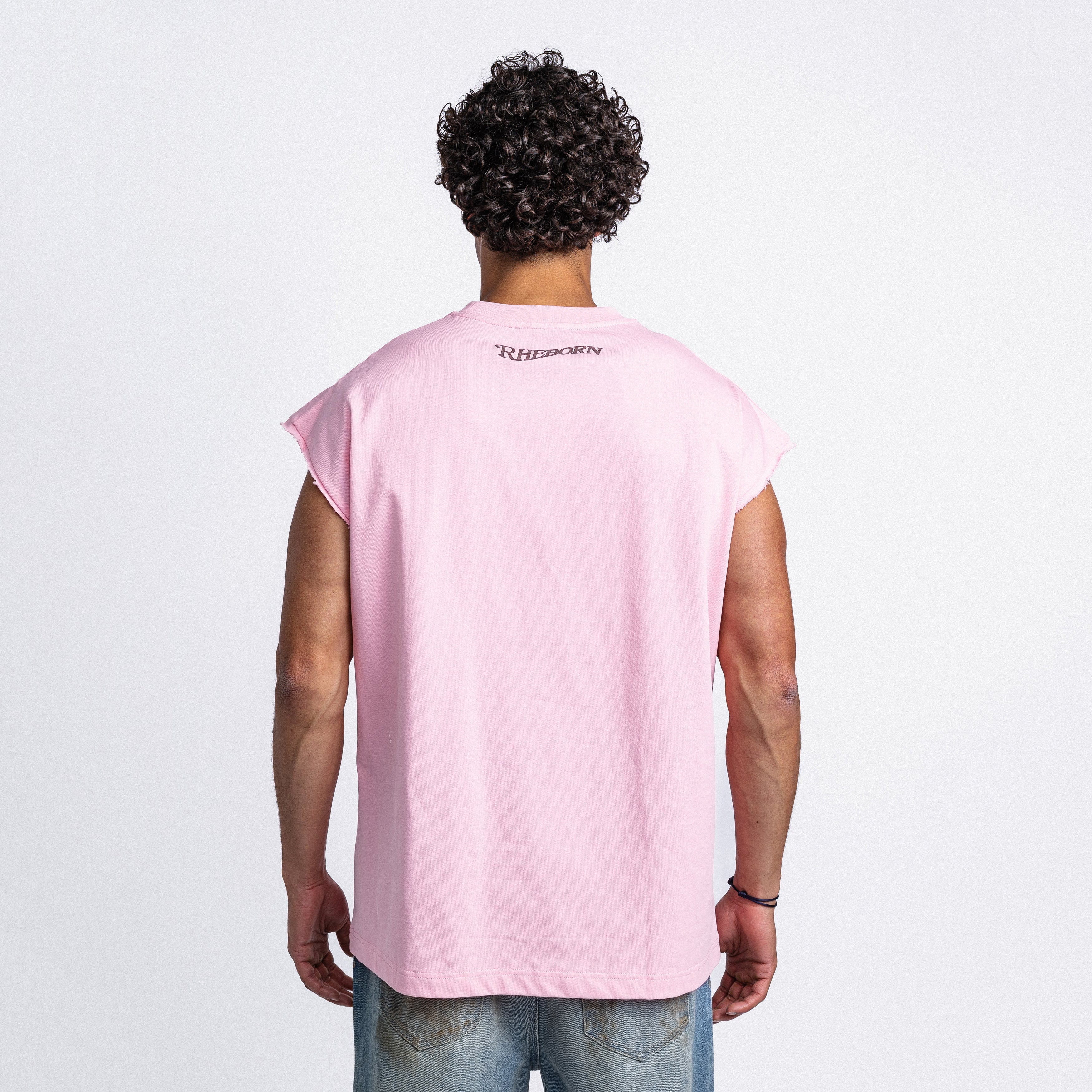 Love More Sleeveless Tee Pink