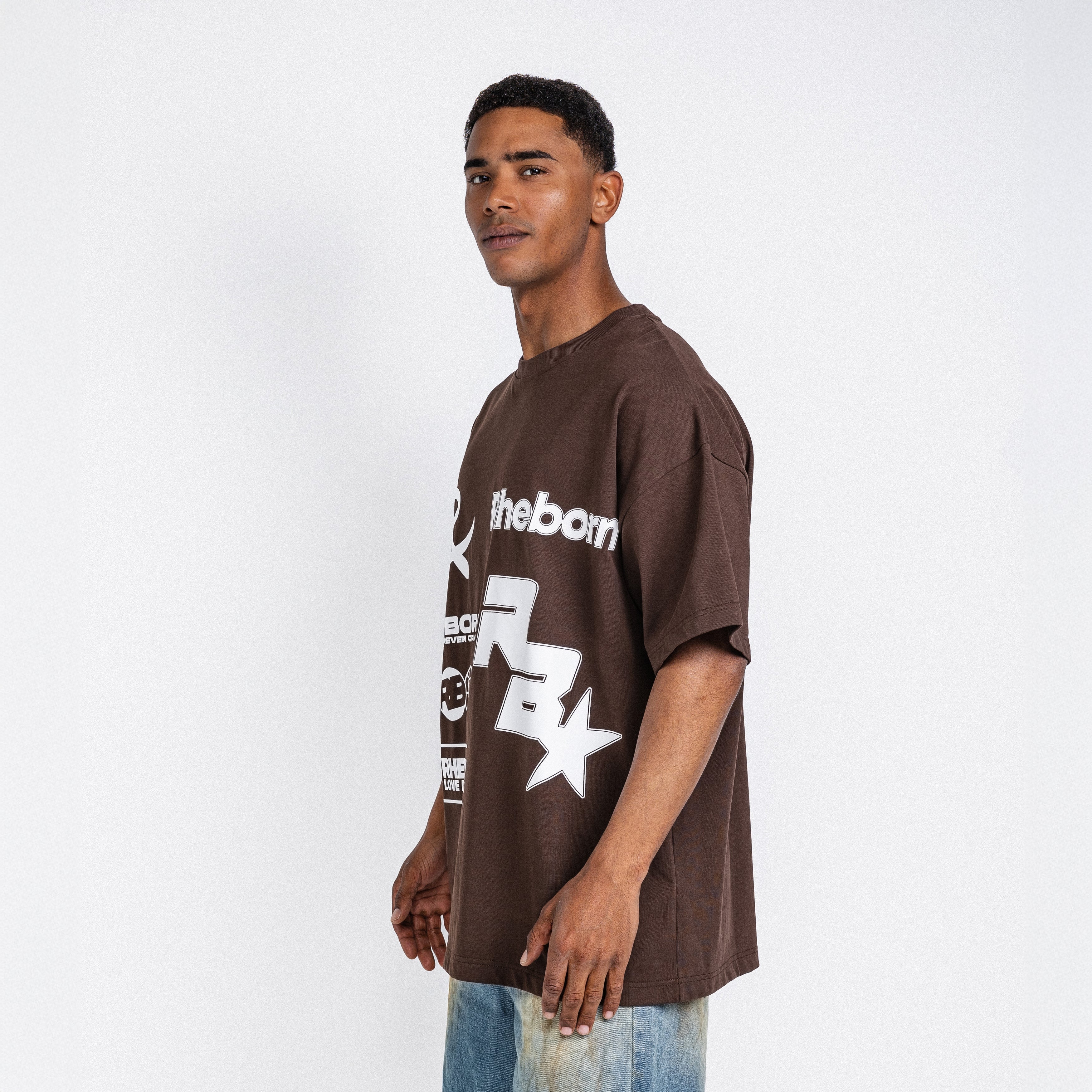 Multi Logo Tee Dark Brown