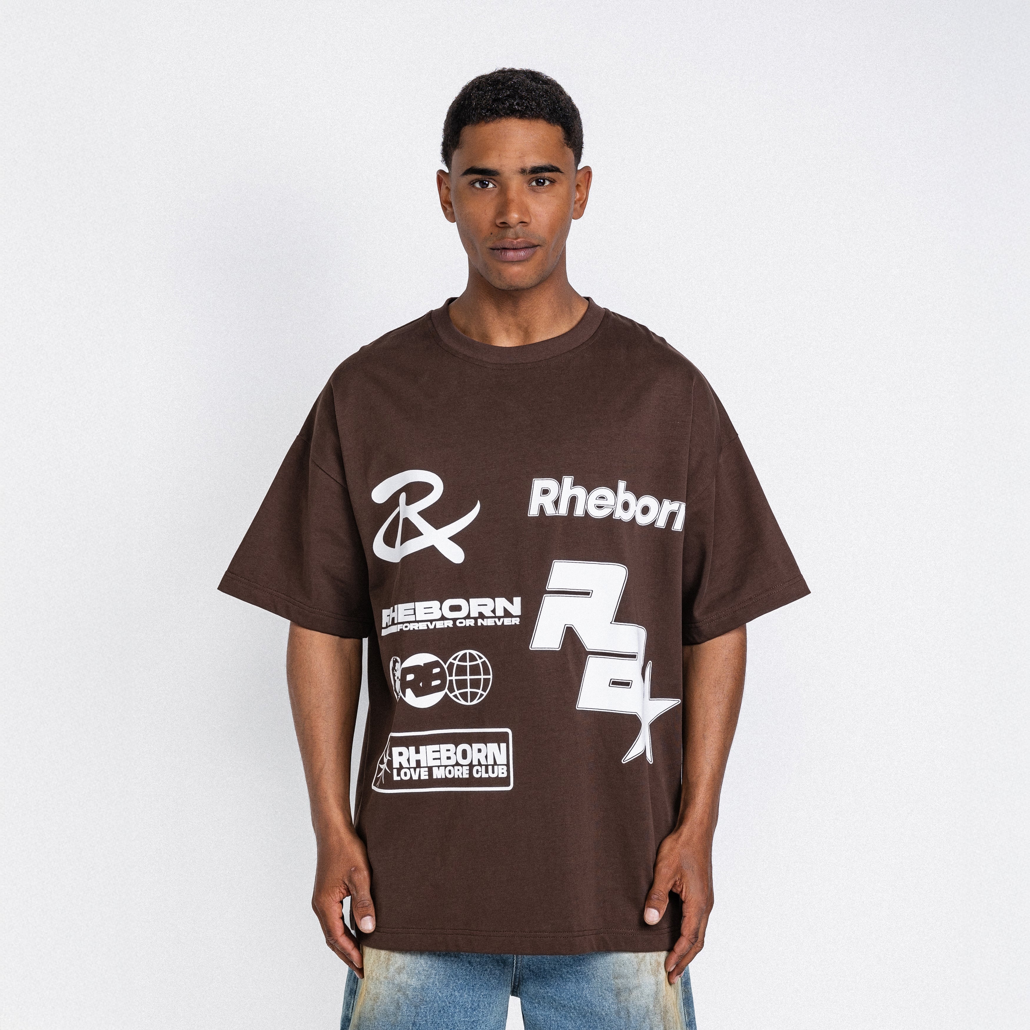 Multi Logo Tee Dark Brown