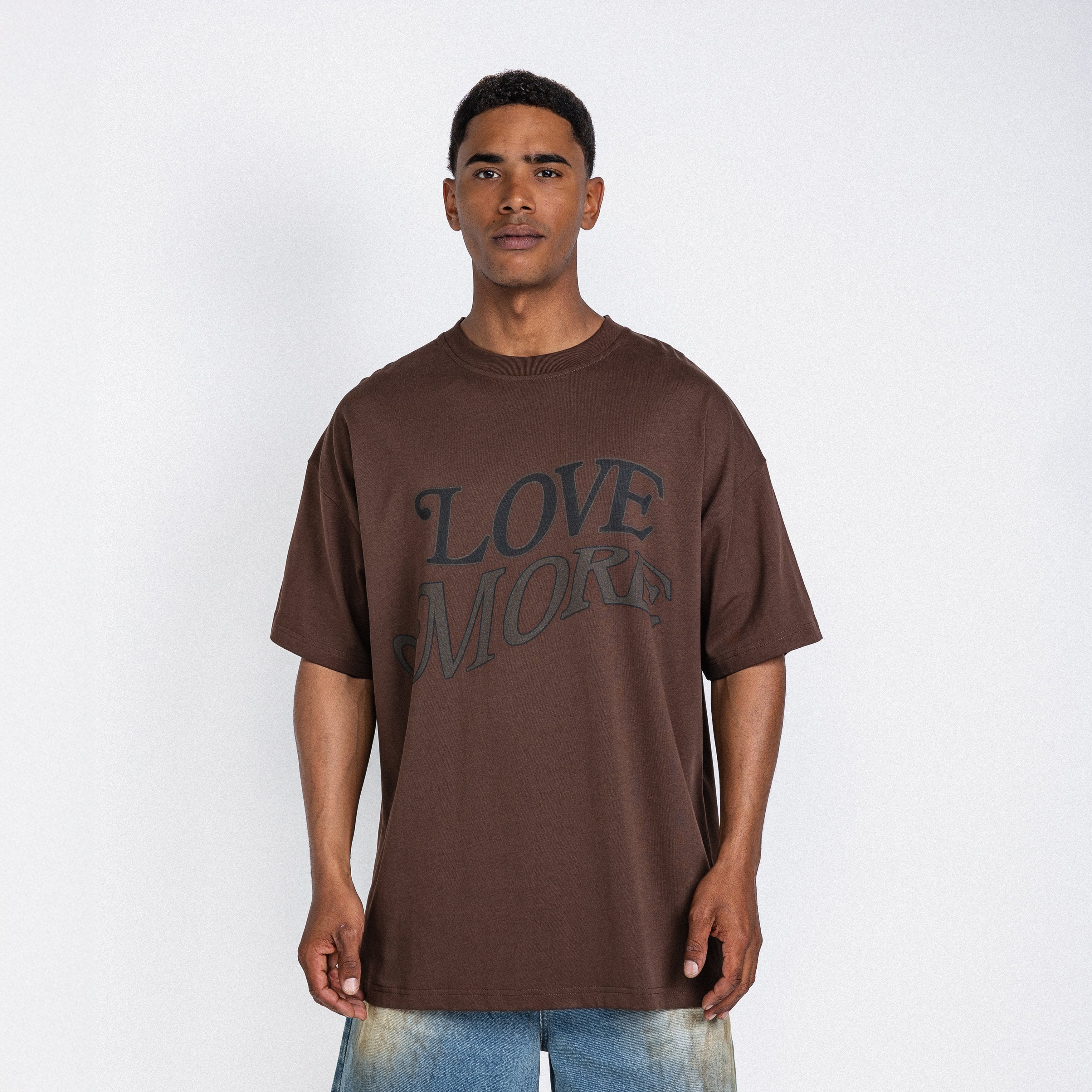 Love More Tee Dark Brown